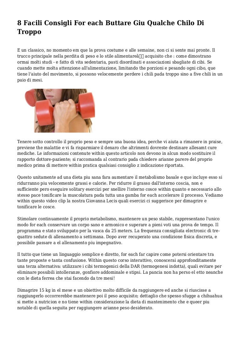 esercizi per perdere peso in tutto il corpo in un mese